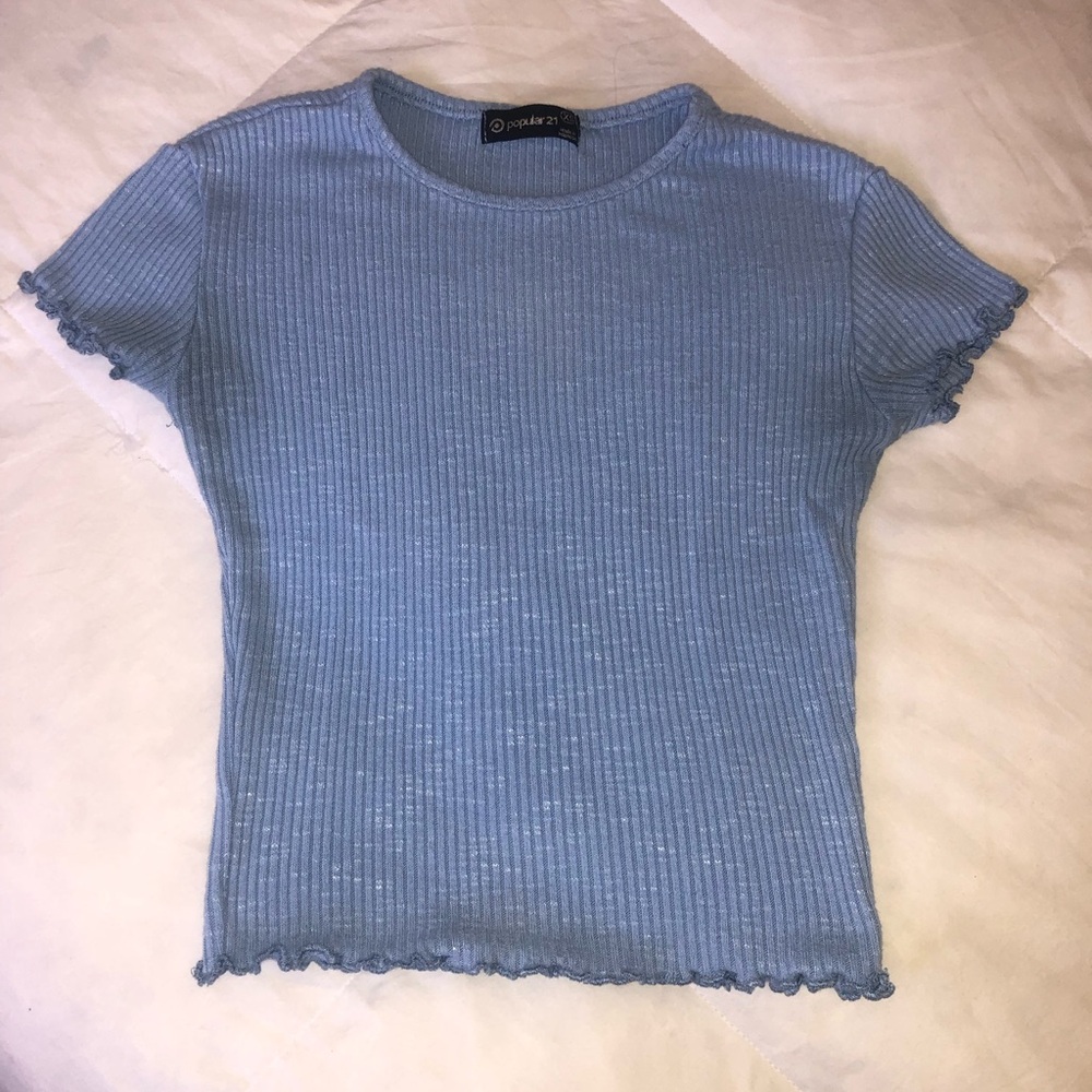 Blue Fitted Top
